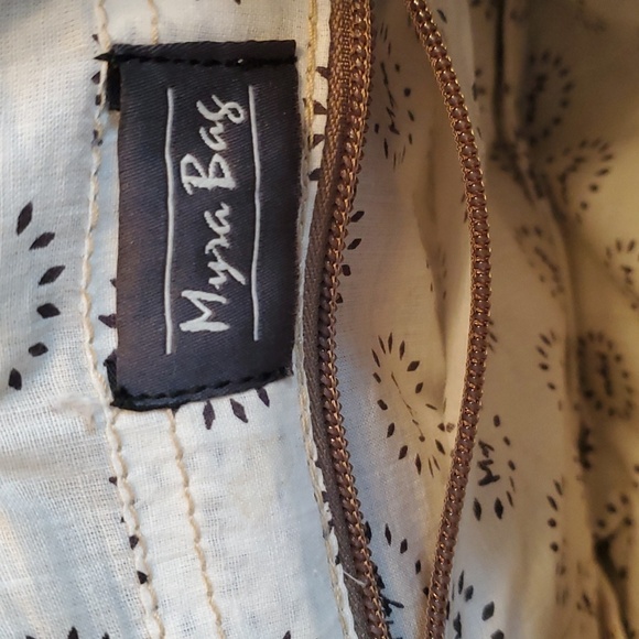 Myra leather handbag.animal print.brown and gold shimmer. - Picture 7 of 7